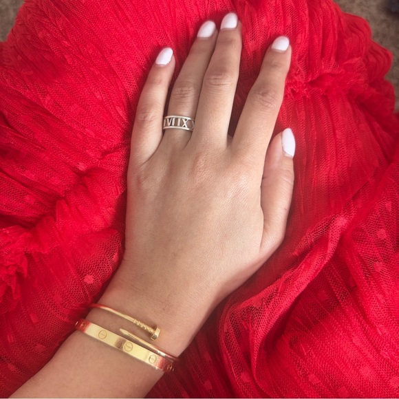 Tiffany & Co. Authentic Ring Classic Roman Numerals Band Sterling Silver Size 7 - Picture 7 of 7